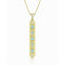 aquamarine and diamond baton pendant necklace, in yellow gold <span class='visuallyhidden'>Call, text 323-404-2959 for shopping help.</span>